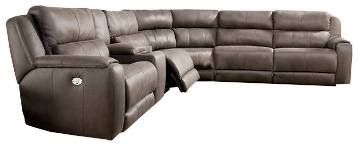1P0298674 Power Plus Reclining Sectional Sofa with USB Ports and